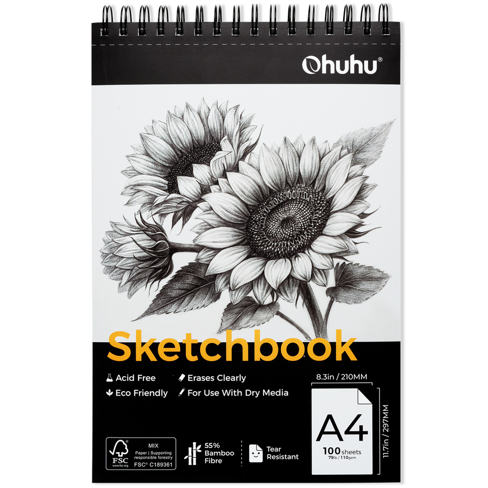 Ohuhu Tear Resistant Bamboo Fiber Drawing Sketchbook US delivery