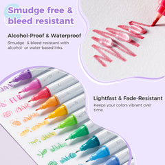 Ohuhu Colored Fineliner & Brush Pens, 12 Colors best price