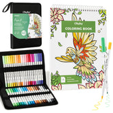 Ohuhu Pupe B 40 Paper-friendly (No Peeling) Markers& Coloring Book Set near me