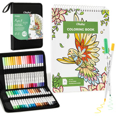 Ohuhu Pupe B 40 Paper-friendly (No Peeling) Markers& Coloring Book Set near me