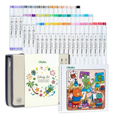Ohuhu Honolulu B 48 Colors Alcohol Markers with Coloring Book free delivery