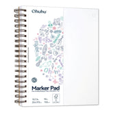 Ohuhu Bleedproof Double-Sided Marker Pad, Spiral-Bound discount