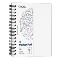 Ohuhu Bleedproof Double-Sided Marker Pad, Spiral-Bound discount