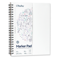 Ohuhu Bleedproof Double-Sided Marker Pad, Spiral-Bound discount