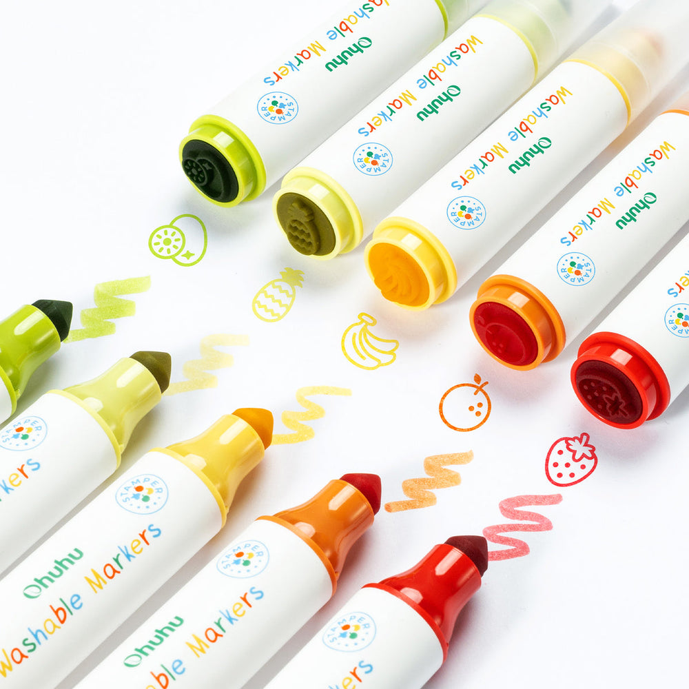 Ohuhu Washable Stamper Kids Dual Tips Water-based Markers US delivery