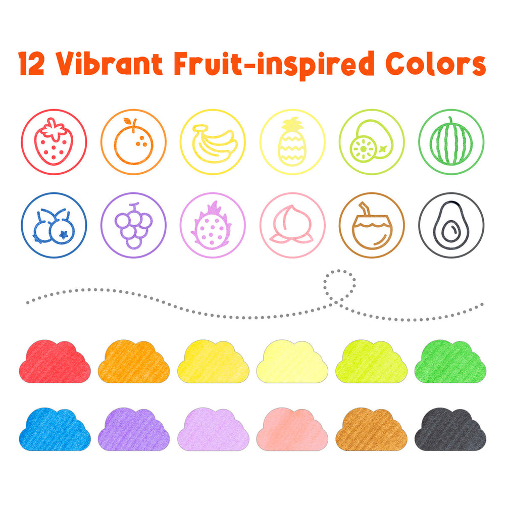 Ohuhu Washable Stamper Kids Dual Tips Water-based Markers US delivery