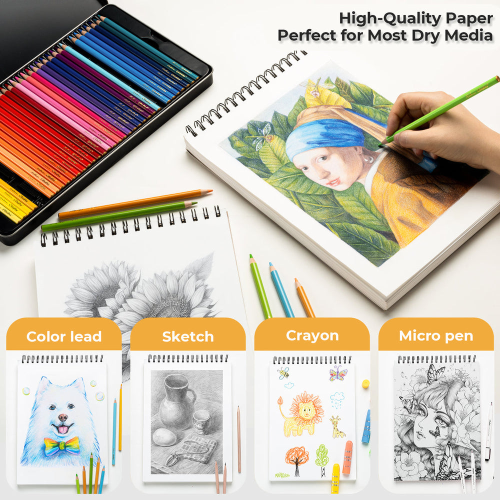 Ohuhu Tear Resistant Bamboo Fiber Drawing Sketchbook US delivery