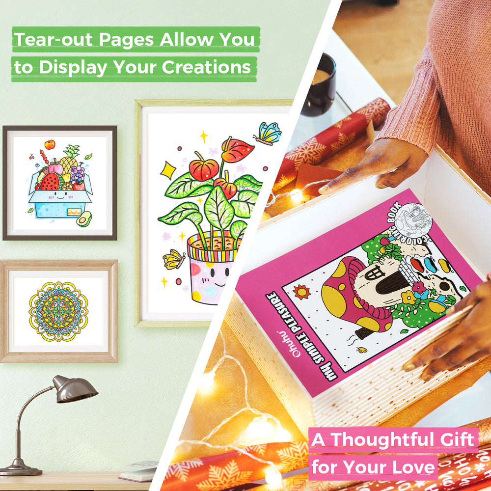 Ohuhu Double-Sided Bleedproof Coloring Book low price