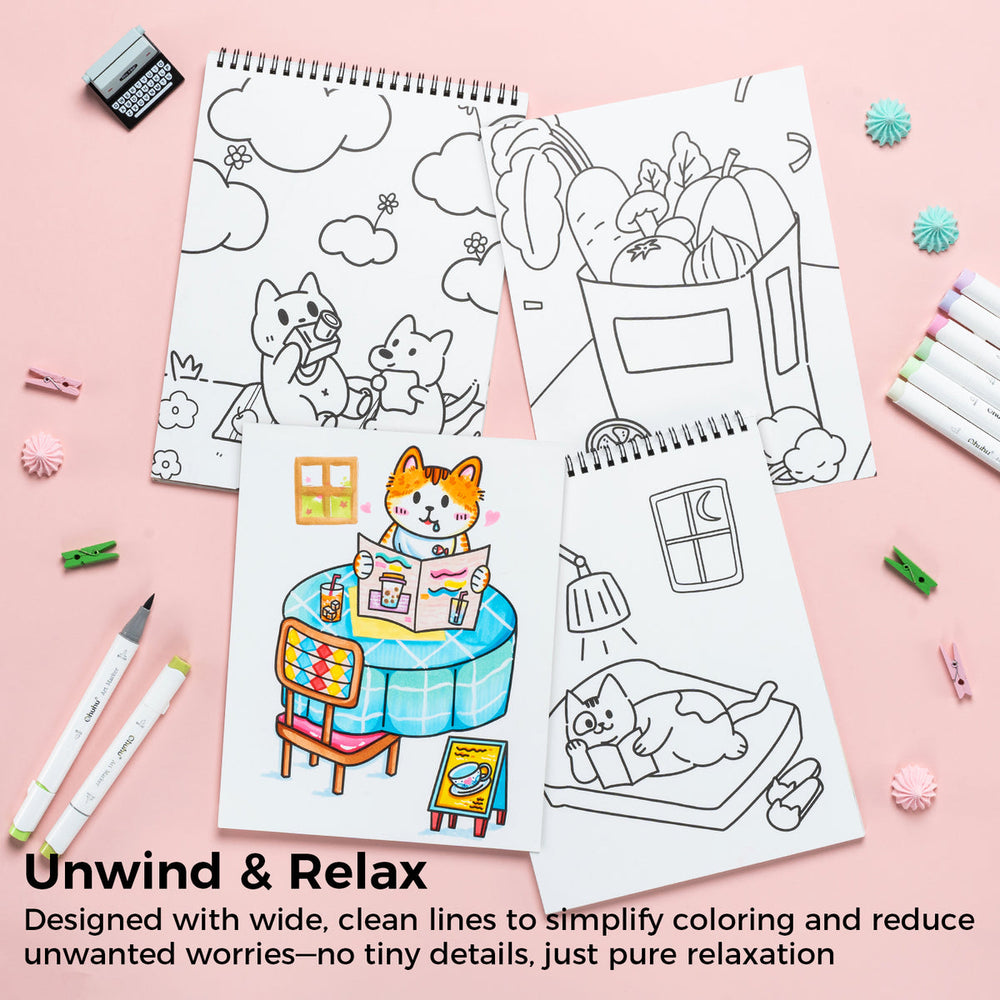 Ohuhu Double-Sided Bleedproof Coloring Book low price
