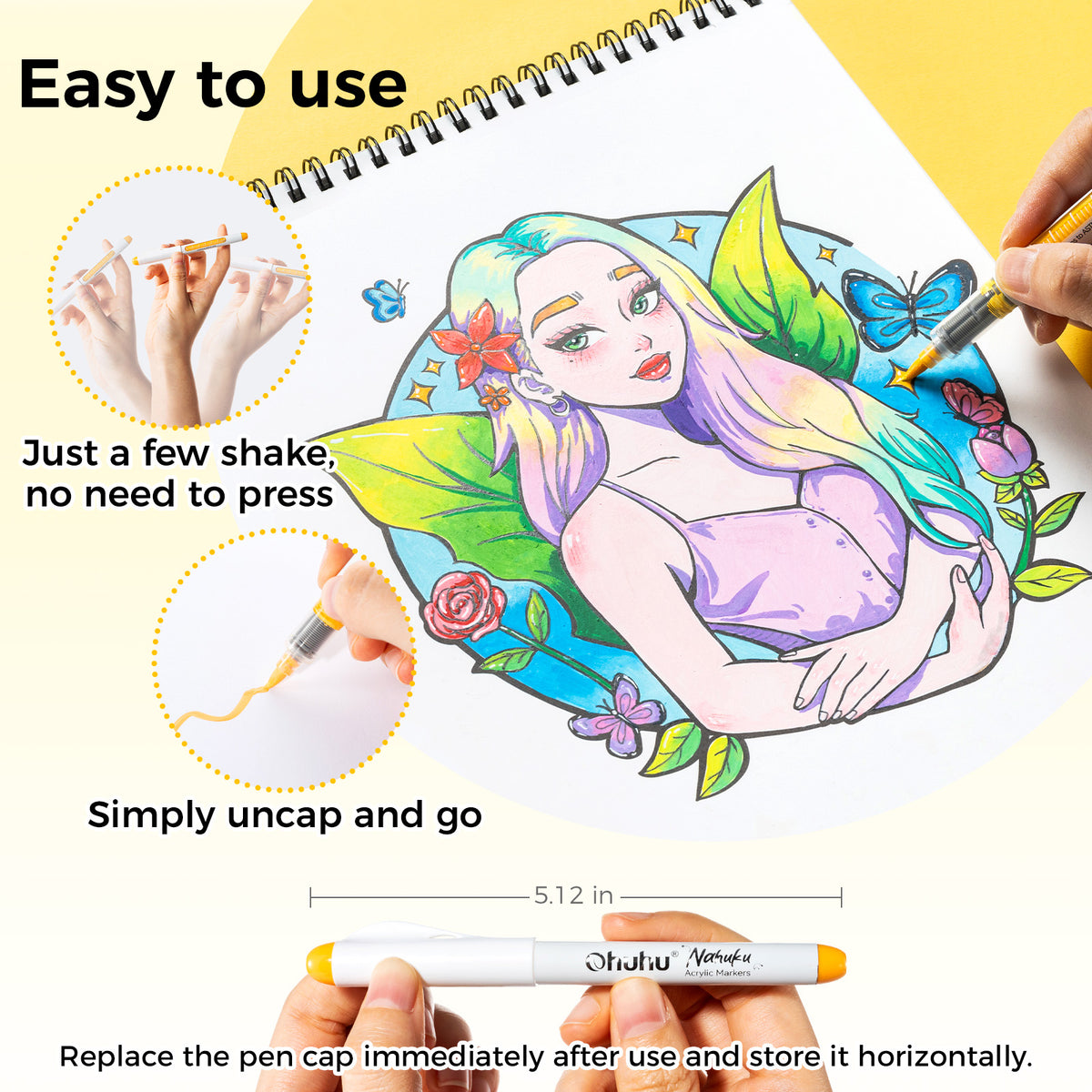 Ohuhu Nahuku Direct-ink Acrylic Markers discount