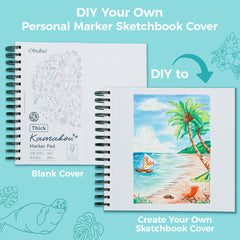 Ohuhu Heavyweight Bleedproof Double-Sided Marker Pad, Spiral-Bound - Kamakou near me
