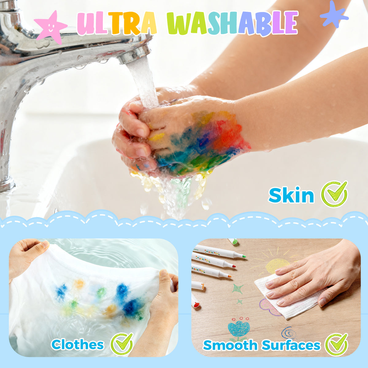 Ohuhu Washable Acrylic Paint Markers for Kids Bullet Tip low price