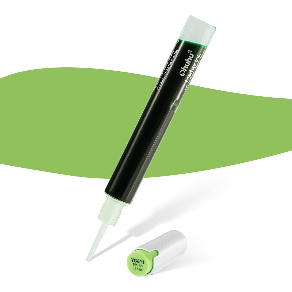 Ohuhu Marker Ink YG611 / G190 Refill for Alcohol marker free delivery