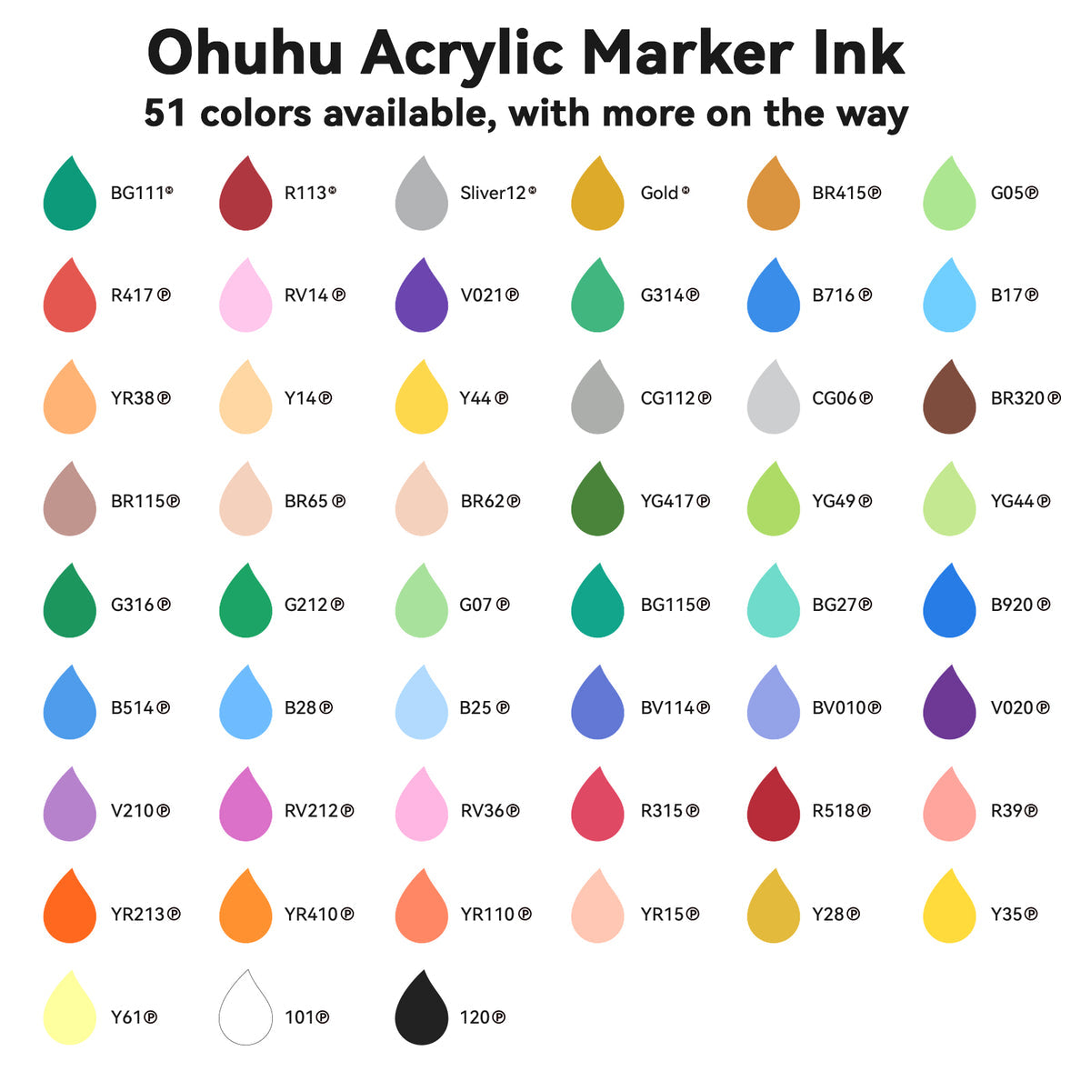 Ohuhu Acrylic Marker Ink Refill for Mauna Kea & Hanauma Series near me