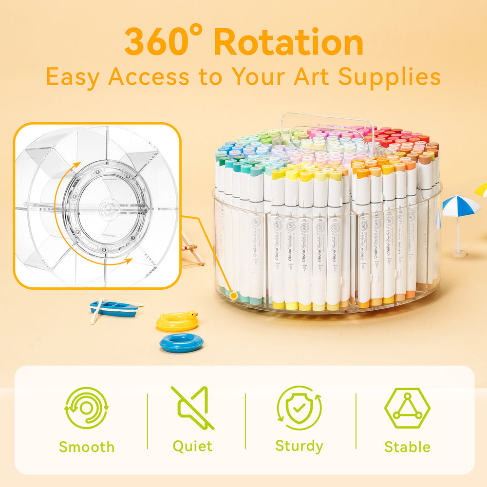 Ohuhu 360° Rotating Clear Acrylic Marker Organizer best price