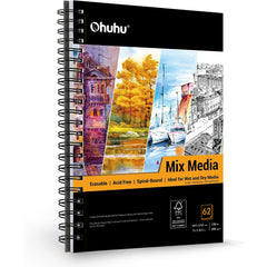 Ohuhu Spiral-Bound Mix Media Pad for Multiple Techniques low price