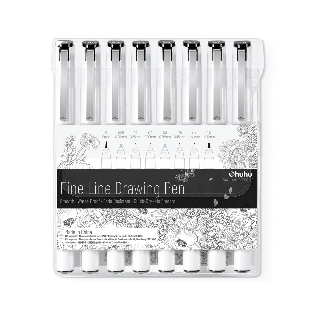 Ohuhu Fineliner Drawing Pen, 8 Pack best price