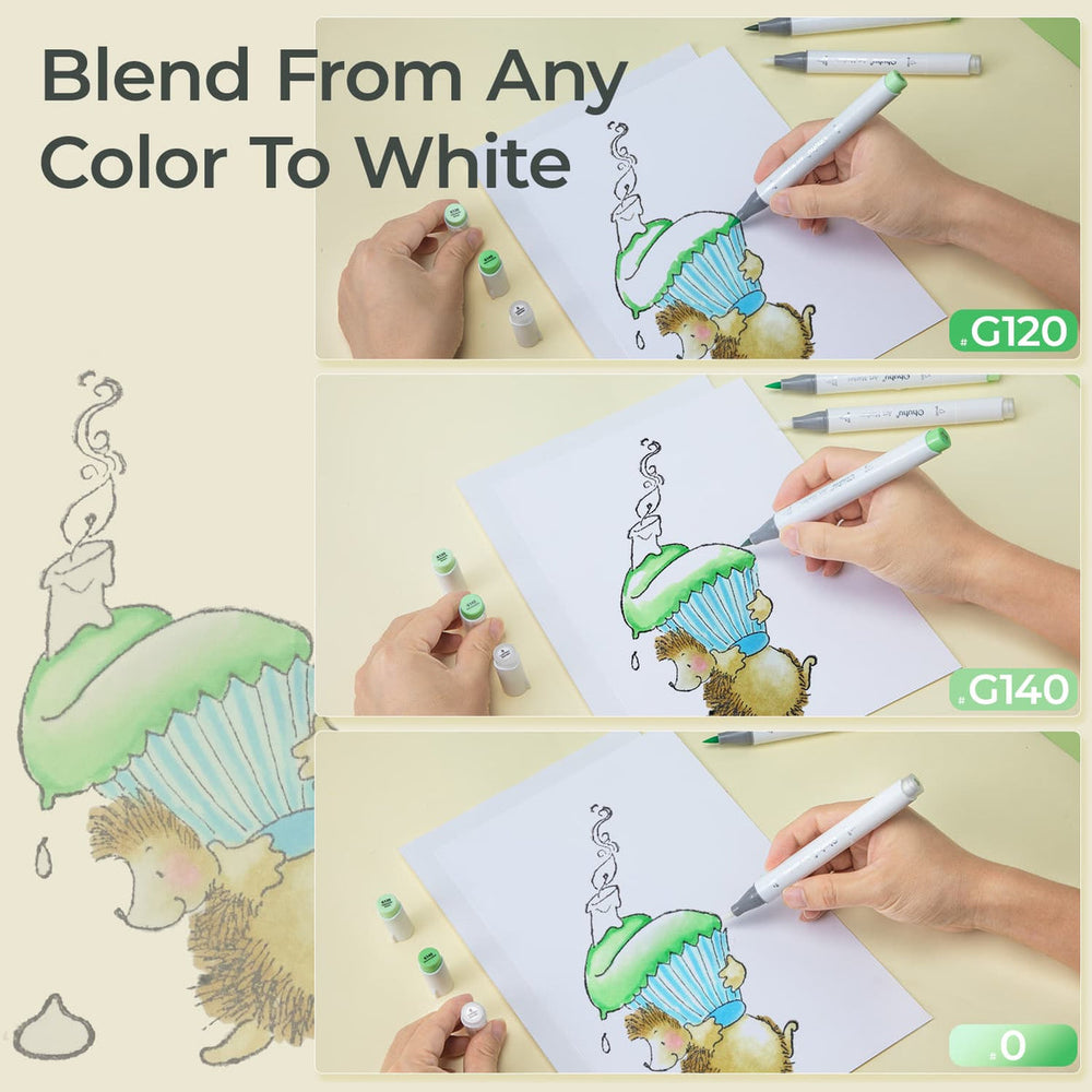 Ohuhu Honolulu Colorless Blender Marker - Pack of 6 low price