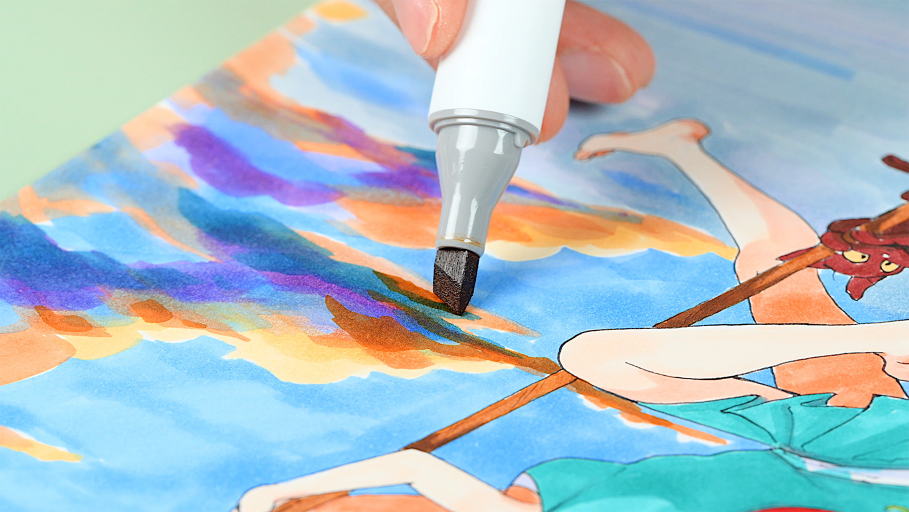 Ohuhu Honolulu GY4 / YG012 Individual Marker, Brush & Chisel discount