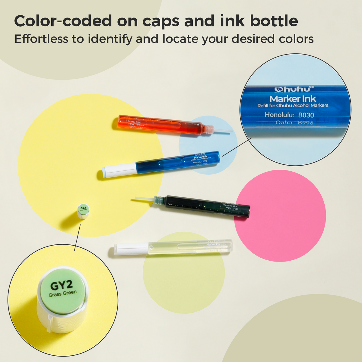 Ohuhu Marker Ink V414 / V320 Refill for Alcohol marker discount