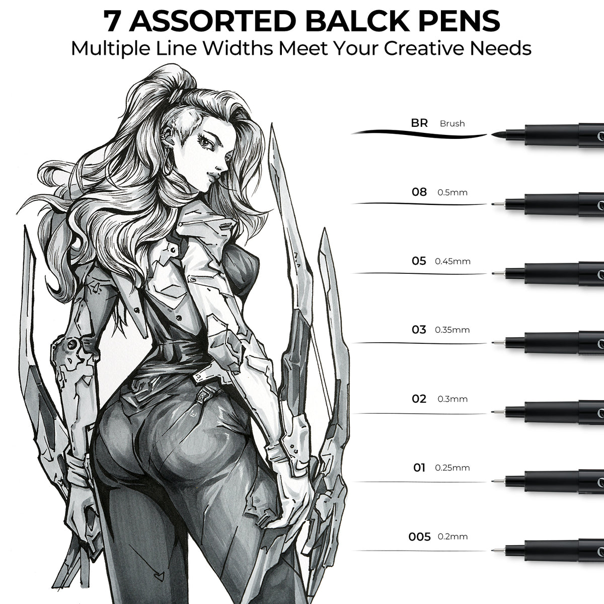 Ohuhu Hana Highway Fineliner Drawing Pens,18 Pack discount