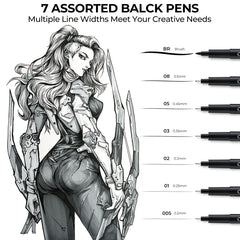 Ohuhu Hana Highway Fineliner Drawing Pens,18 Pack discount