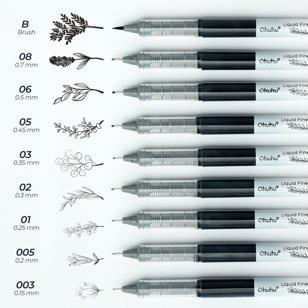 Ohuhu Kohala Liquid Fineliner Drawing Pens,9 Pack best price