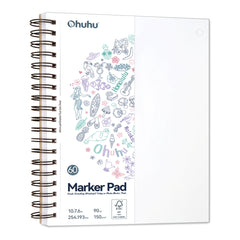 Ohuhu Bleedproof Double-Sided Marker Pad, Spiral-Bound discount