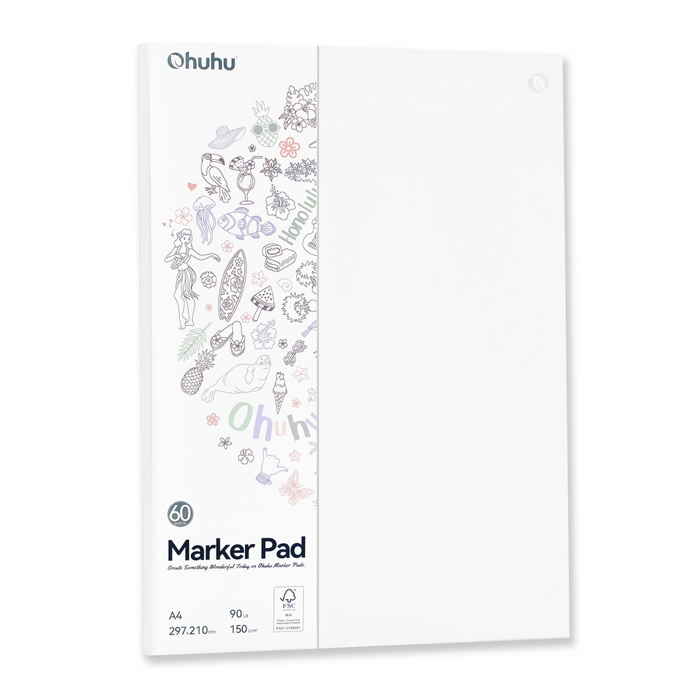 Ohuhu Bleedproof Double-Sided Marker Pad, Glue-Bound free delivery