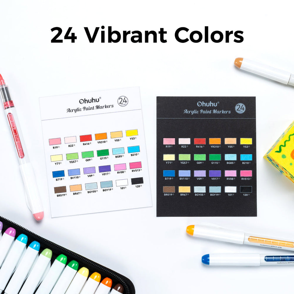 Ohuhu Direct-ink Acrylic Markers 24 Colors - Nahuku best price